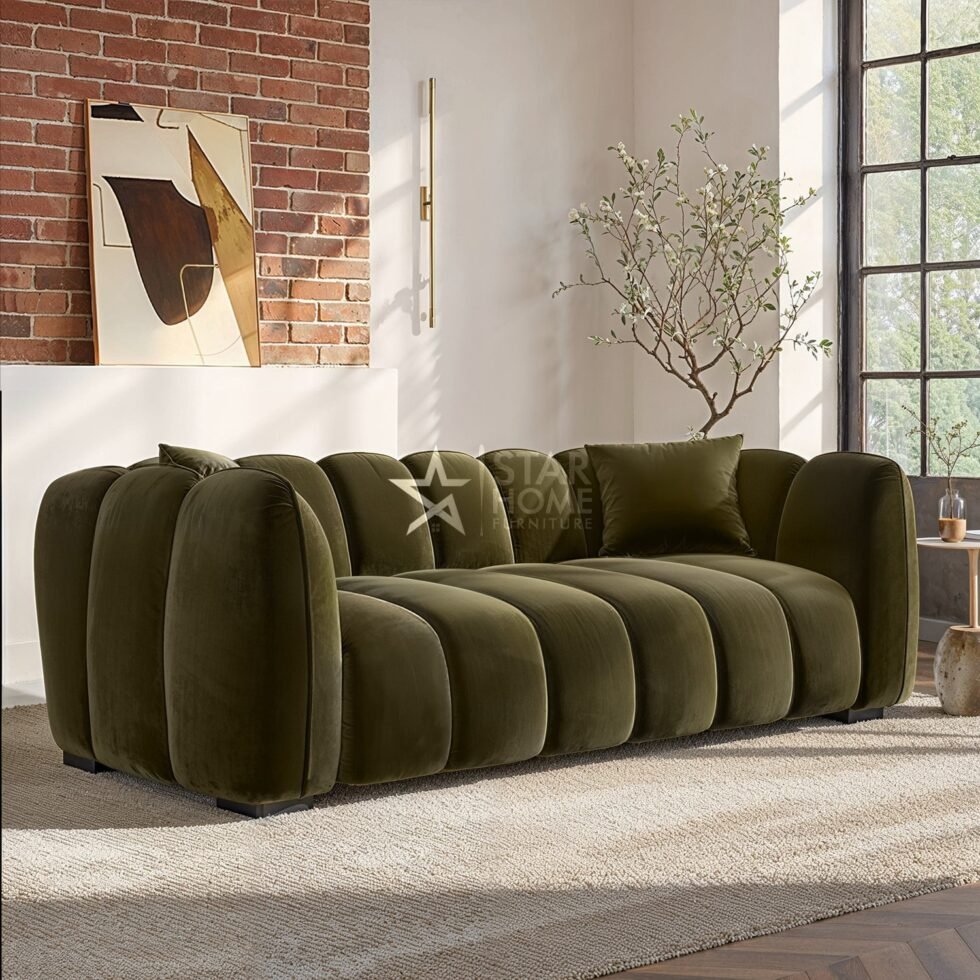 Elod 3-Seater Velvet Sofa - SHF