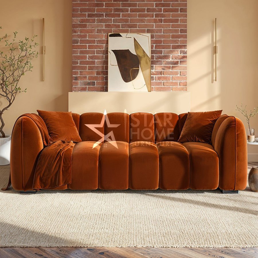 Elod 3-Seater Velvet Sofa - SHF