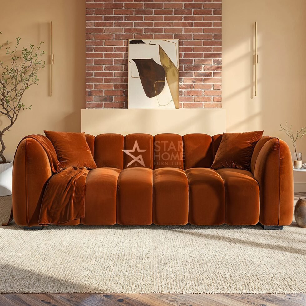 Elod 3-Seater Velvet Sofa - SHF
