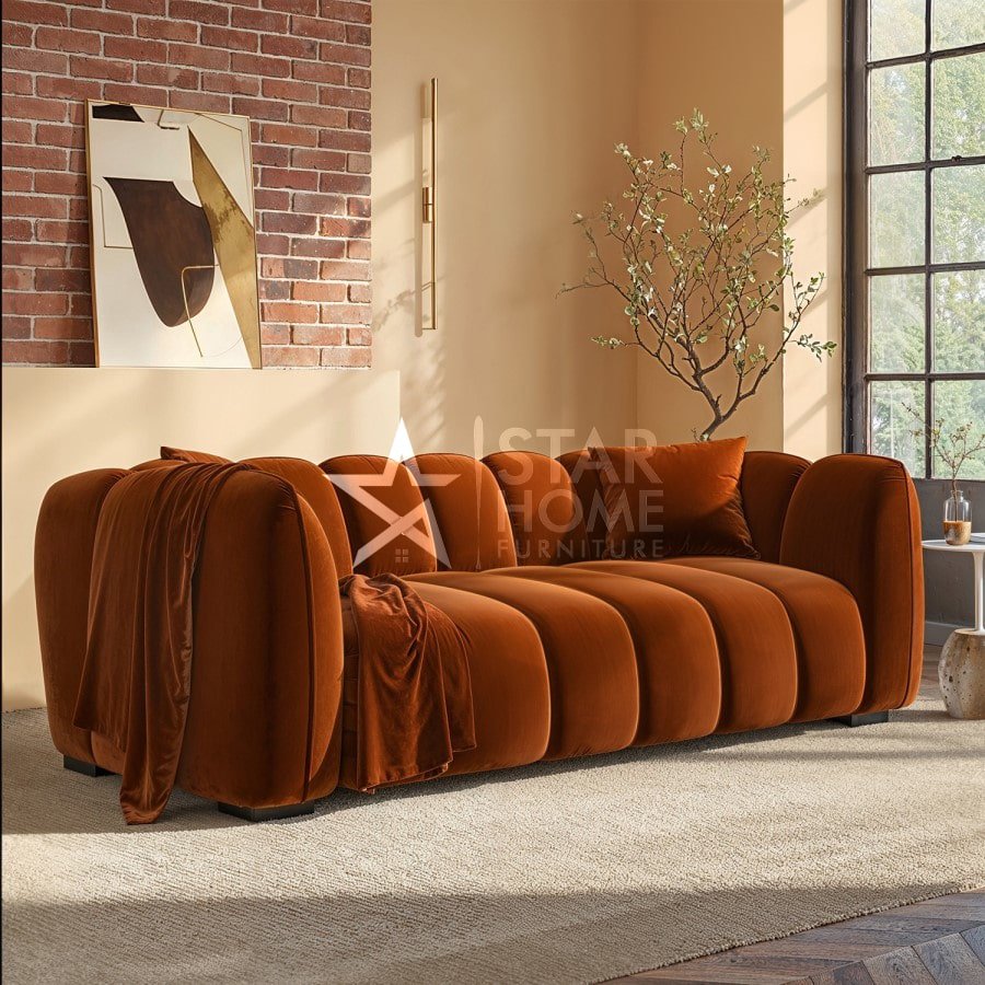 Elod 3-Seater Velvet Sofa - SHF