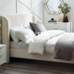Julian Bowen Boucle Double Bed Frame - Cream