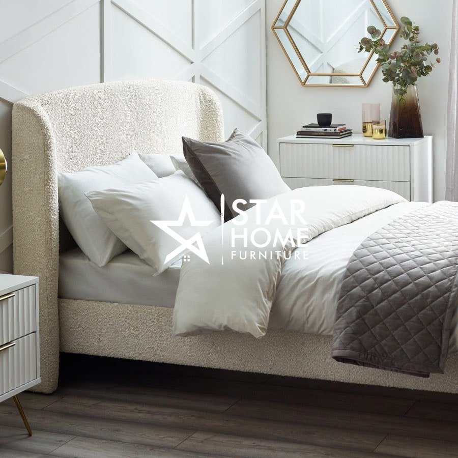 Julian Bowen Boucle Double Bed Frame - SHF