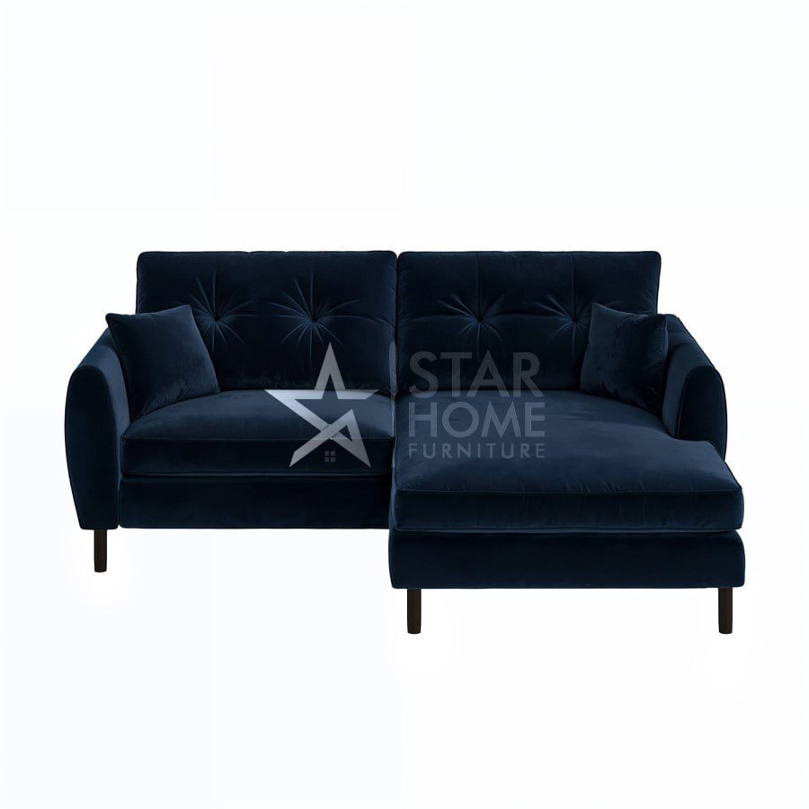 Nolen 3-Seater Chaise Corner Velvet Sofa - SHF