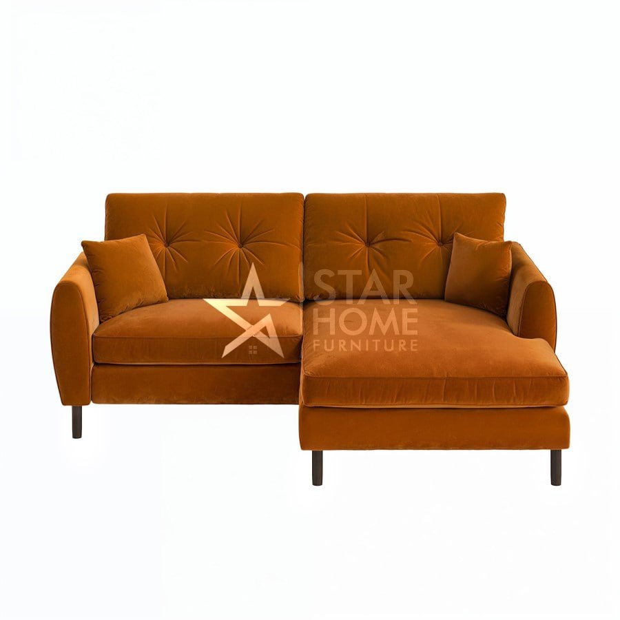 Nolen 3-Seater Chaise Corner Velvet Sofa - SHF