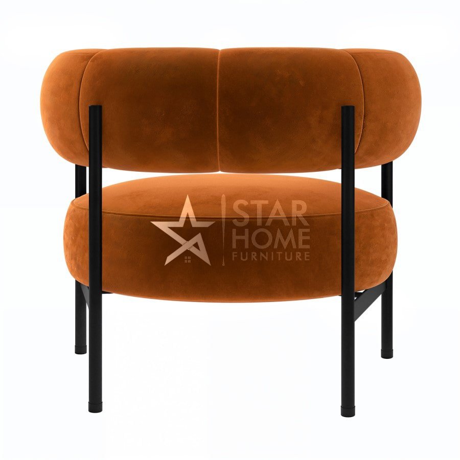 Romy 1-Seater Curved Velvet Armchair - SHF