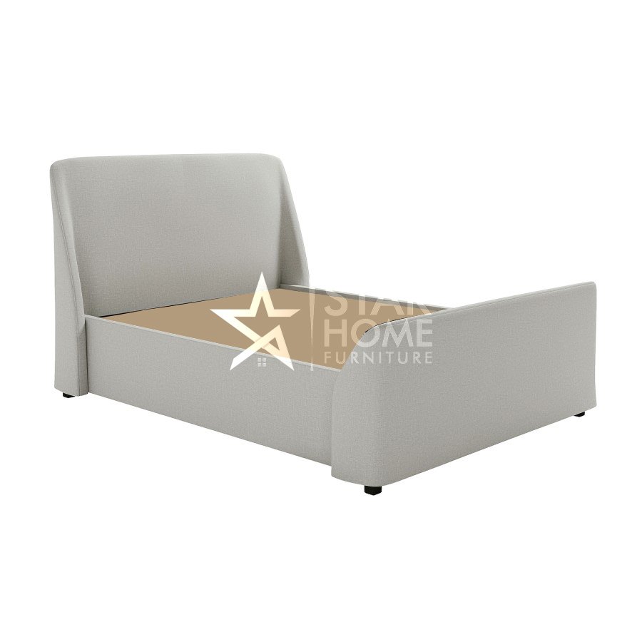 Amelia Upholstered Side-Lift Ottoman Bed - Grey - SHF