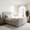 Amelia Upholstered Side-Lift Ottoman Bed - Grey - SHF