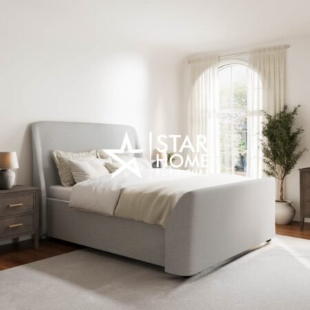 Amelia Upholstered Side-Lift Ottoman Bed - Grey - SHF