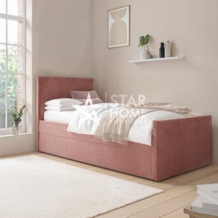 Layla Single Guest with Trundle Velvet Bed - SHF
