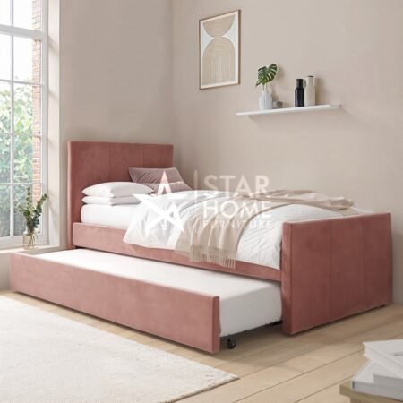 Layla Single Guest with Trundle Velvet Bed - SHF