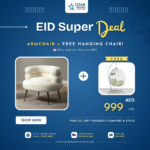 Accent 1-Seater Boucle Armchair + FREE Hanging Chair