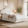 Roma Ottoman Bed with Scalloped Headboard Boucle - SHF