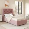 Taylor Single Side-Lift Ottoman Velvet Bed - SHF
