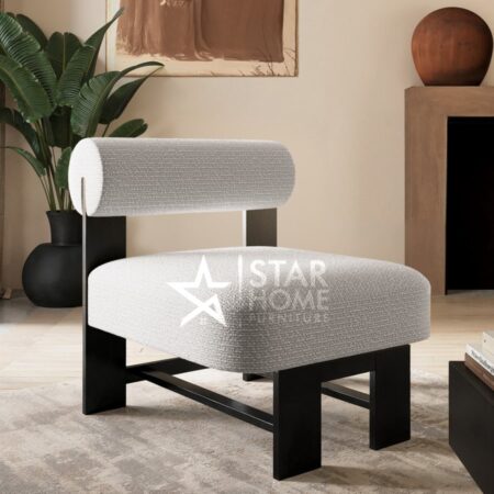 Ace Woven Fabric Accent Chair - Beige - SHF