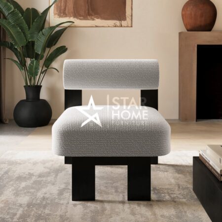 Ace Woven Fabric Accent Chair - Beige - SHF