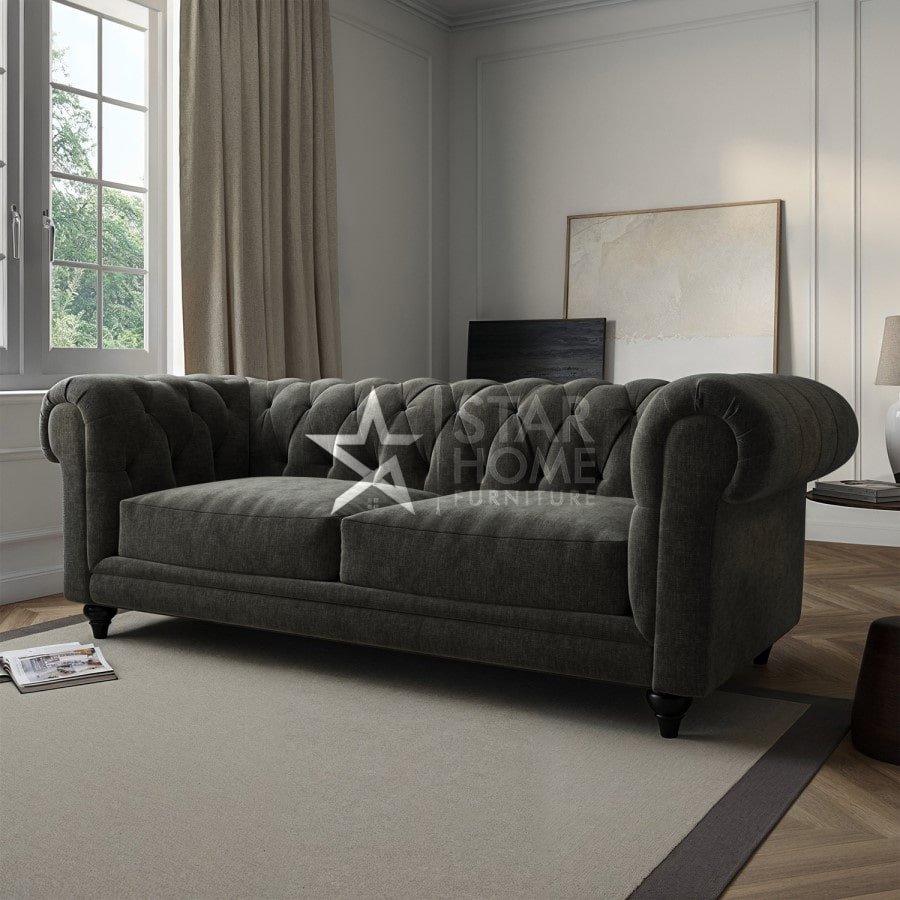 Beatie 3-Seater Chesterfield Fabric Sofa - SHF