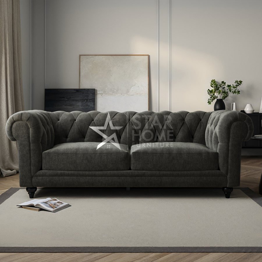 Beatie 3-Seater Chesterfield Fabric Sofa - SHF