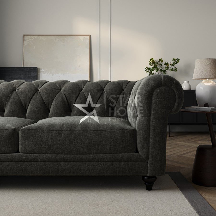 Beatie 3-Seater Chesterfield Fabric Sofa - SHF
