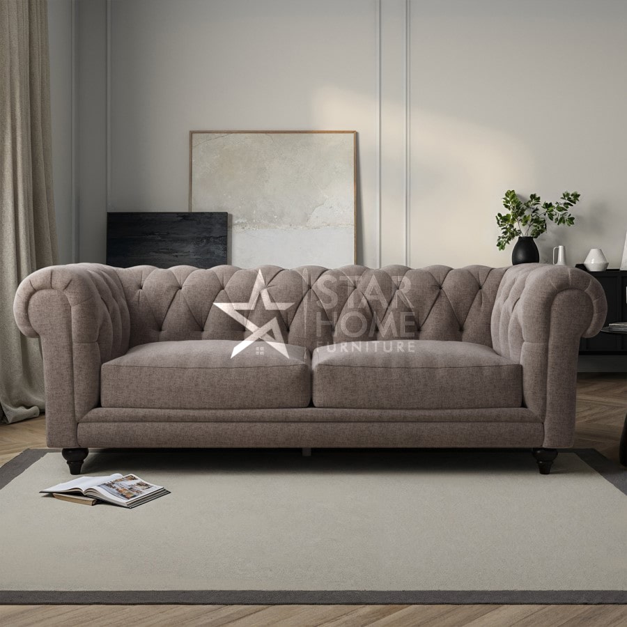 Beatie 3-Seater Chesterfield Fabric Sofa - SHF