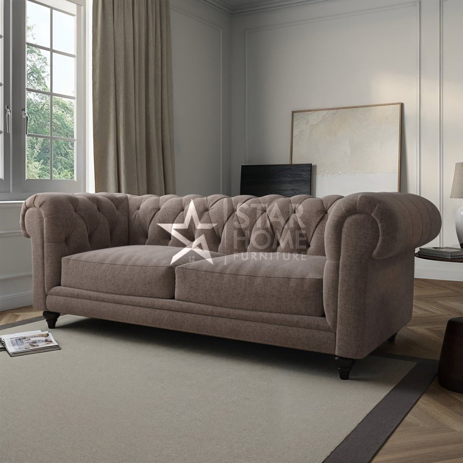 Beatie 3-Seater Chesterfield Fabric Sofa - SHF