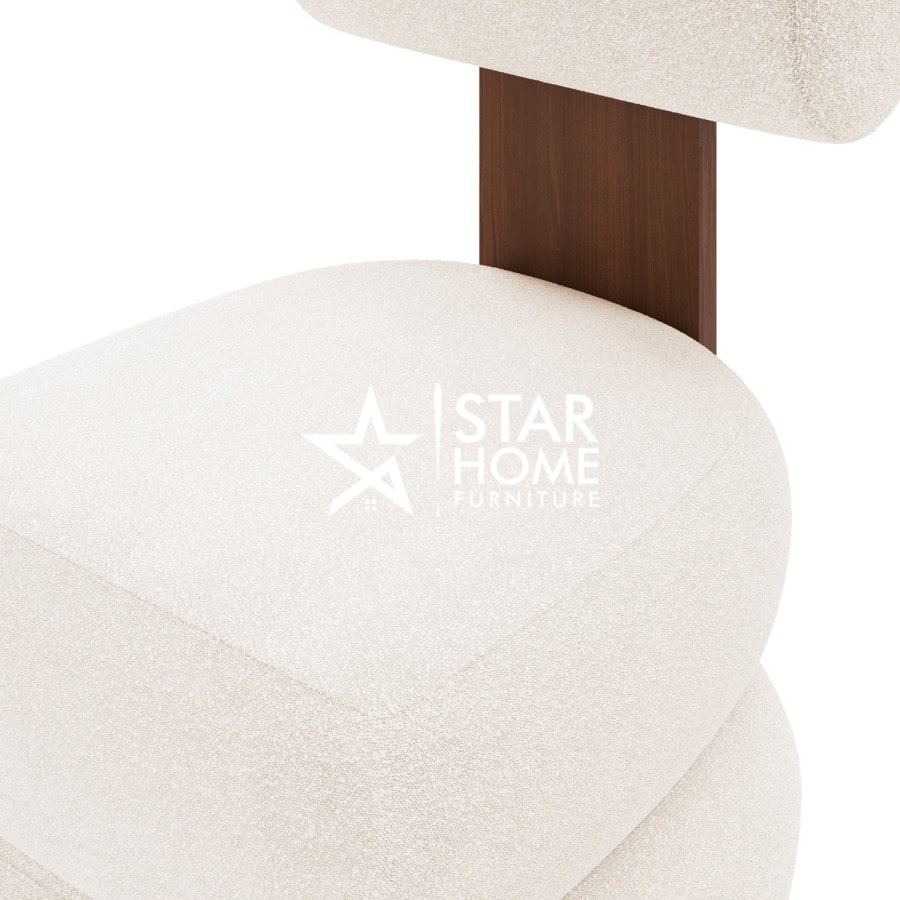 Cleo Roll Back Dressing Boucle Table Chair - Cream - SHF