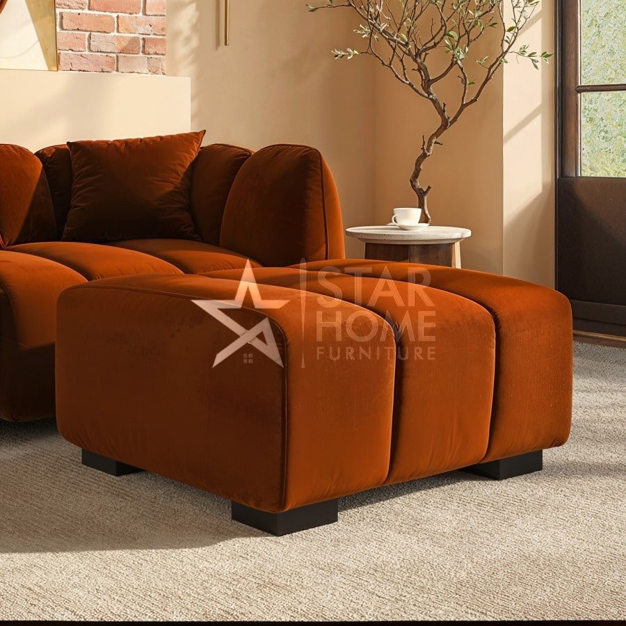 Elod Footstool Velvet - SHF