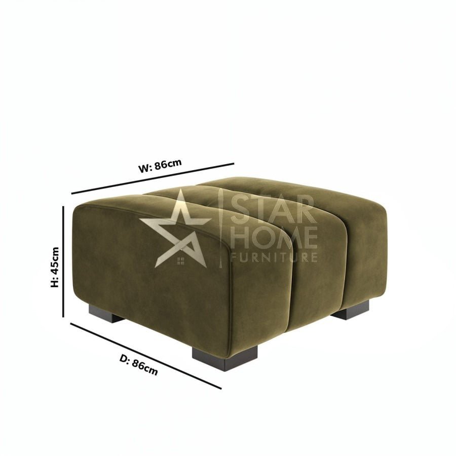 Elod Footstool Velvet - SHF