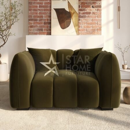 Elod Love Seat Velvet Sofa - SHF