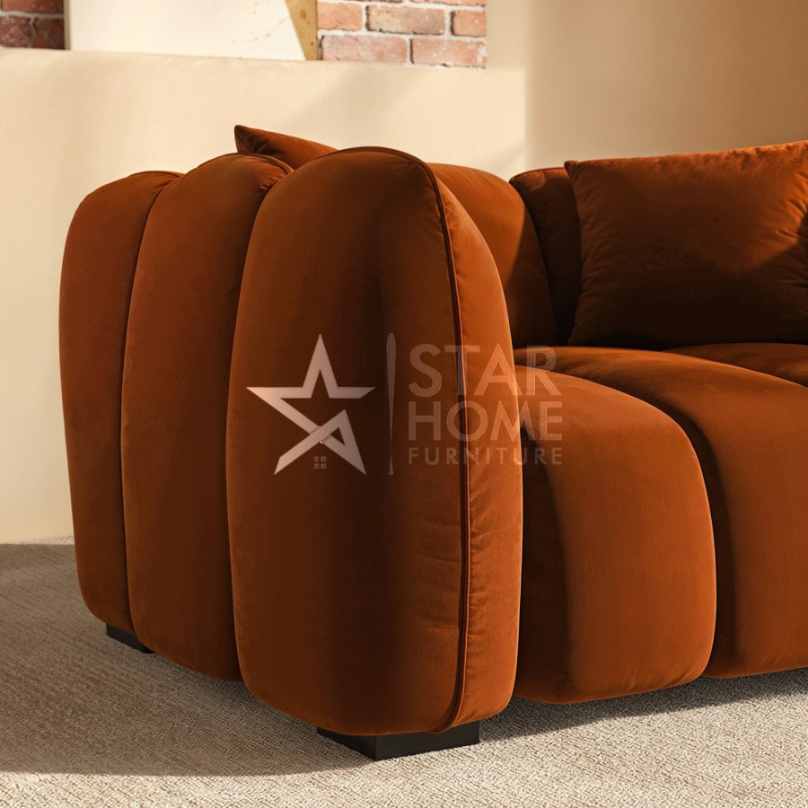 Elod Love Seat Velvet Sofa - SHF