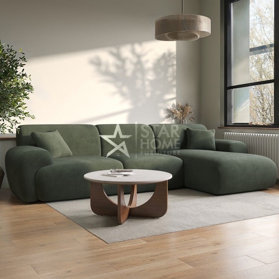 Mahalia 4-Seater Right Hand Large Chaise Corner Sofa - SHF