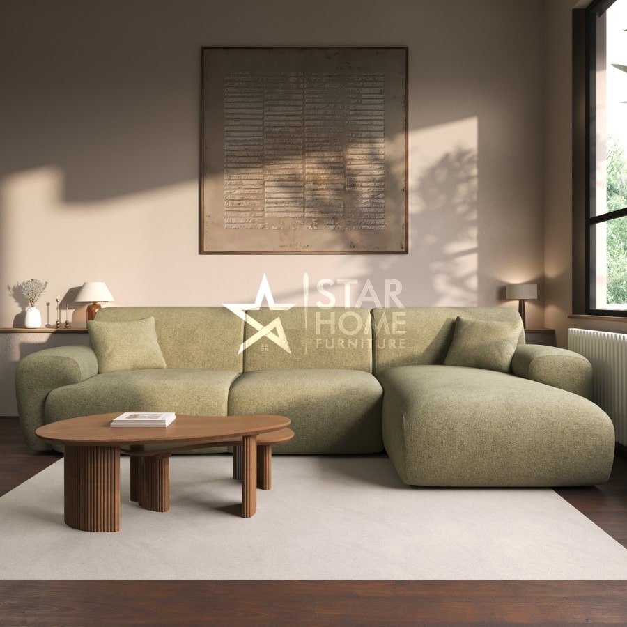 Mahalia 4-Seater Right Hand Large Chaise Corner Sofa - SHF