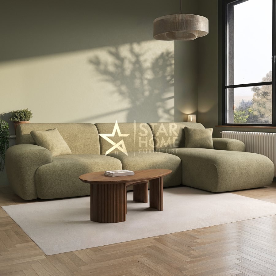 Mahalia 4-Seater Right Hand Large Chaise Corner Sofa - SHF