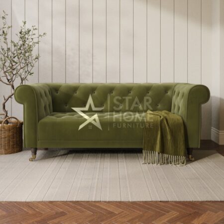 Ophelia 3-Seater Chesterfield Velvet Sofa - SHF