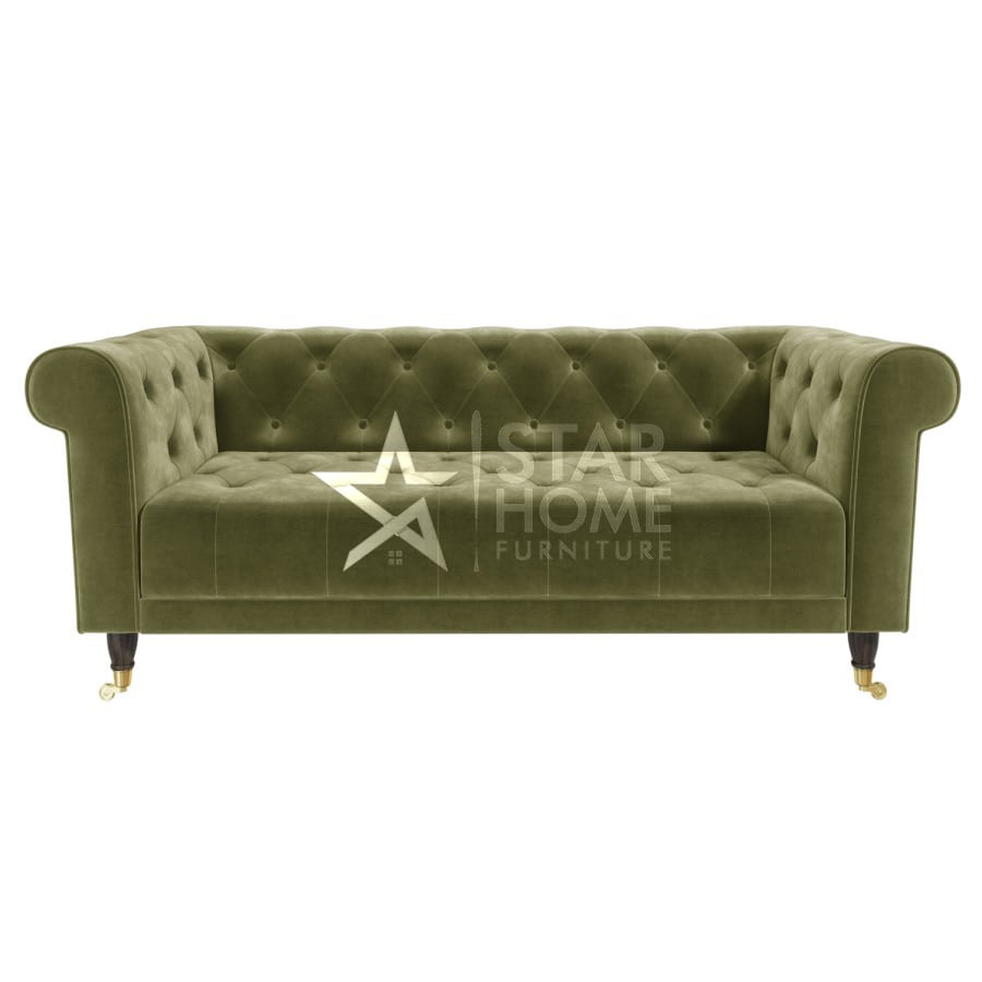 Ophelia 3-Seater Chesterfield Velvet Sofa - SHF