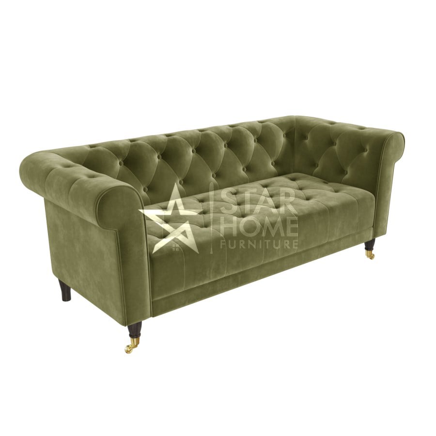 Ophelia 3-Seater Chesterfield Velvet Sofa - SHF