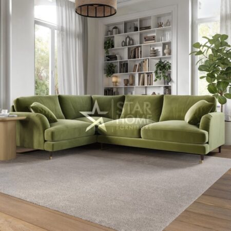Payton 4-Seater Left Hand Corner Velvet Sofa - SHF
