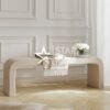 Ren Large Boucle Curved Hallway Bench - SHF