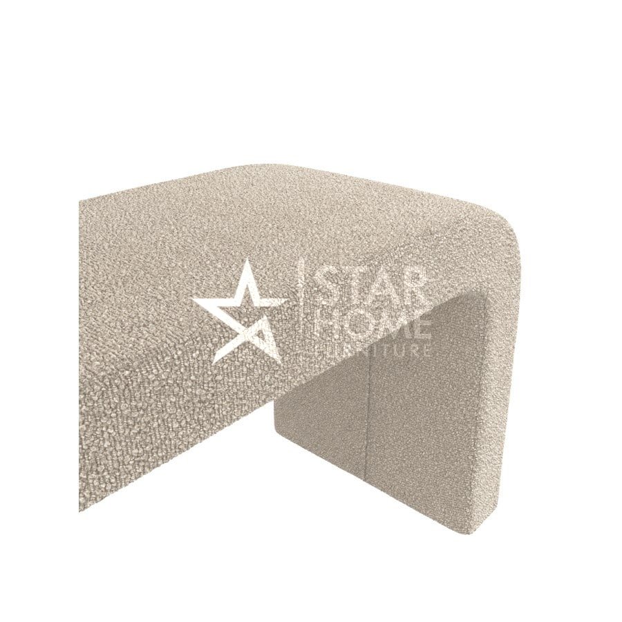 Ren Large Boucle Curved Hallway Bench - SHF