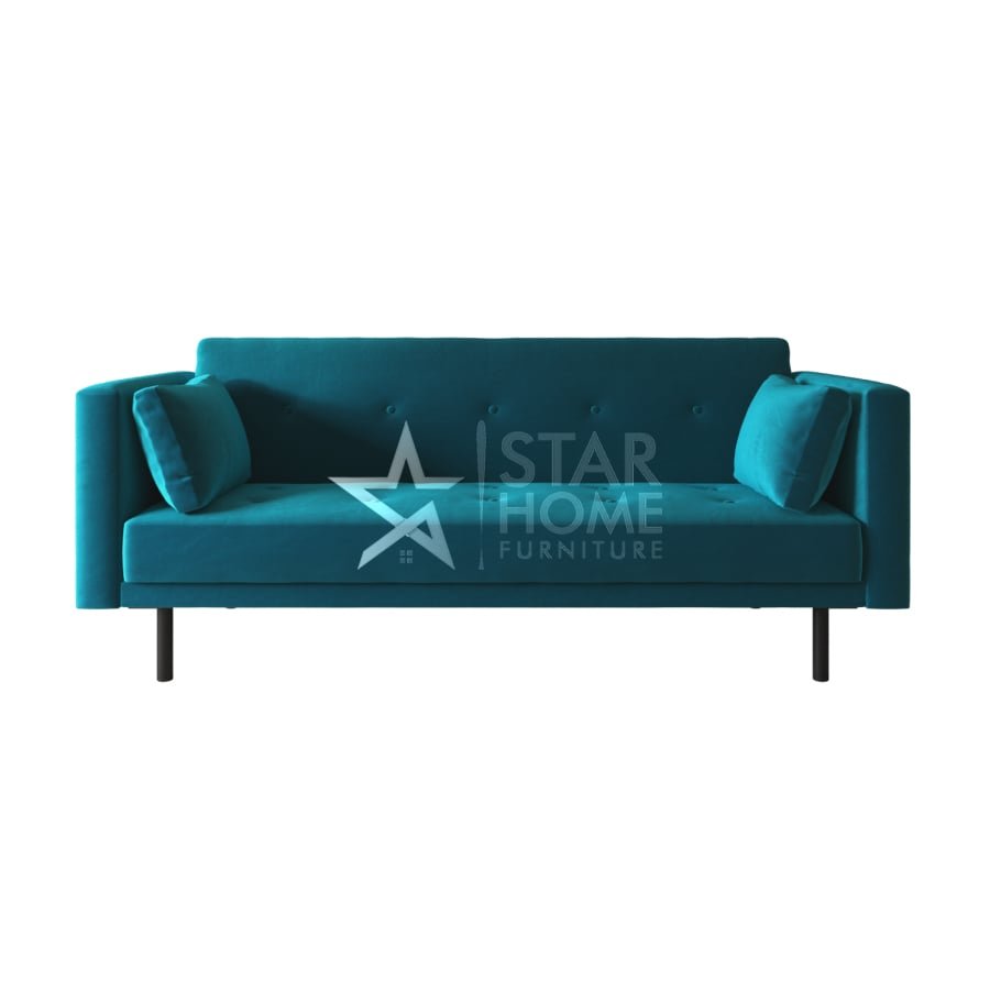 Rory 3-Seater Click Clack Velvet Sofa Cum Bed – SHF