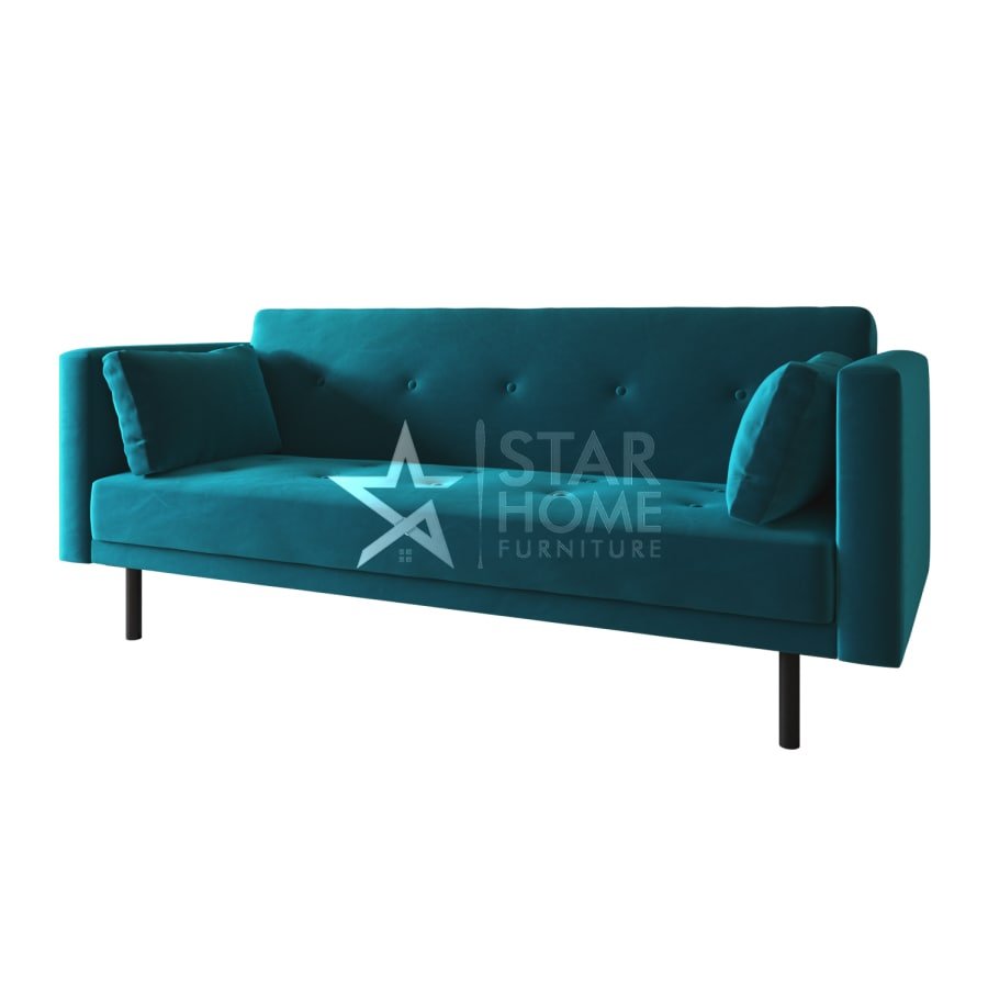 Rory 3-Seater Click Clack Velvet Sofa Cum Bed – SHF