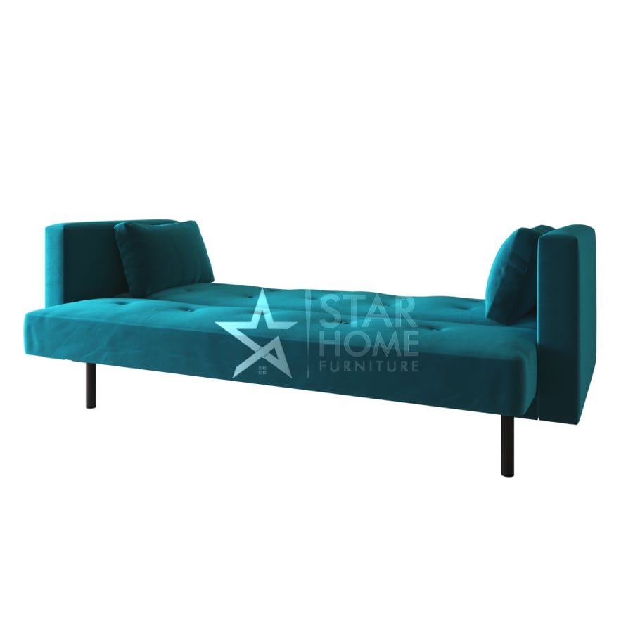 Rory 3-Seater Click Clack Velvet Sofa Cum Bed – SHF
