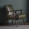 Caspian House Leather Accent Chair Wood Frame - SHF