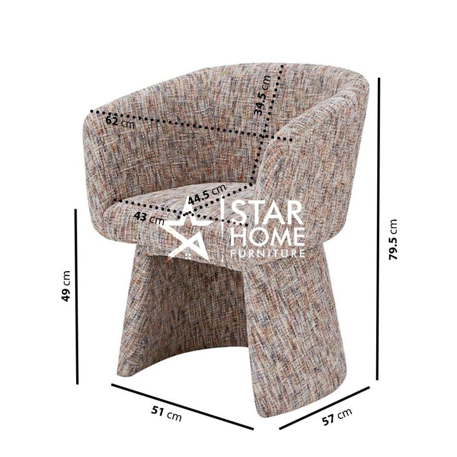 Cher Curved Upholstered Dining Chairs - SHF