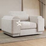 Elvi 1-Seater Boucle Armchair - Cream