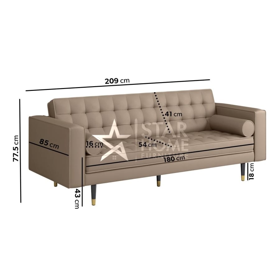 Elba 3-Seater Leather Sofa - SHF