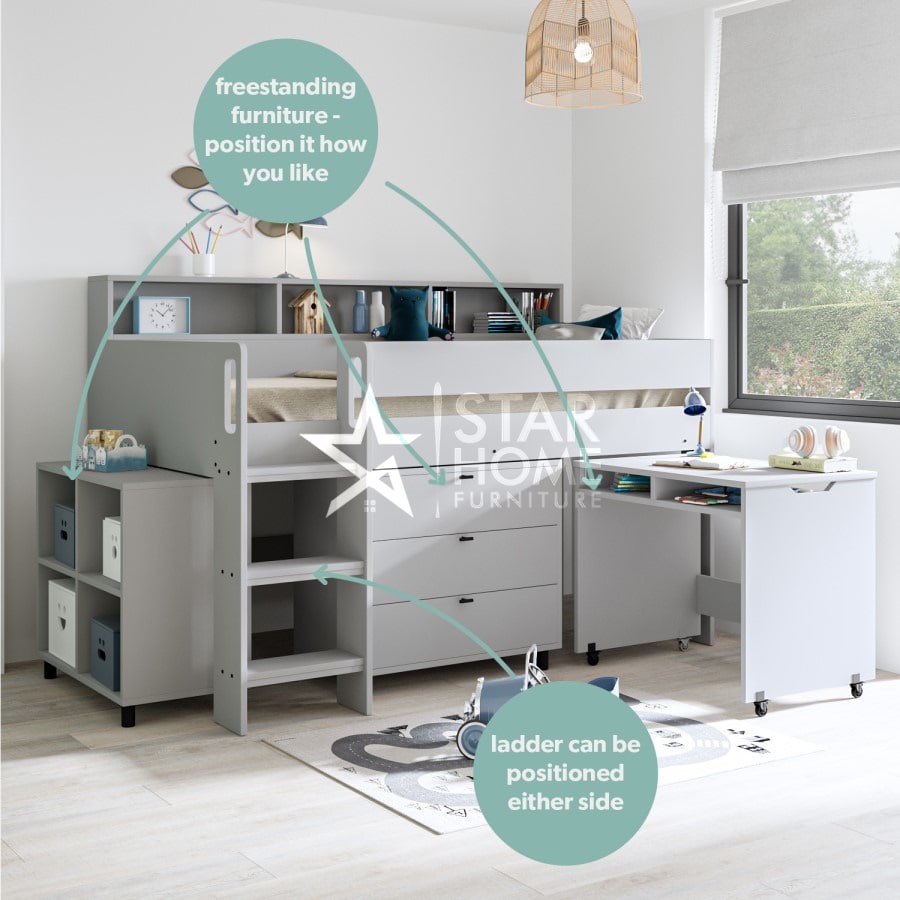 Aire Sleeper Cabin Bed with Desk & Storage – SHF