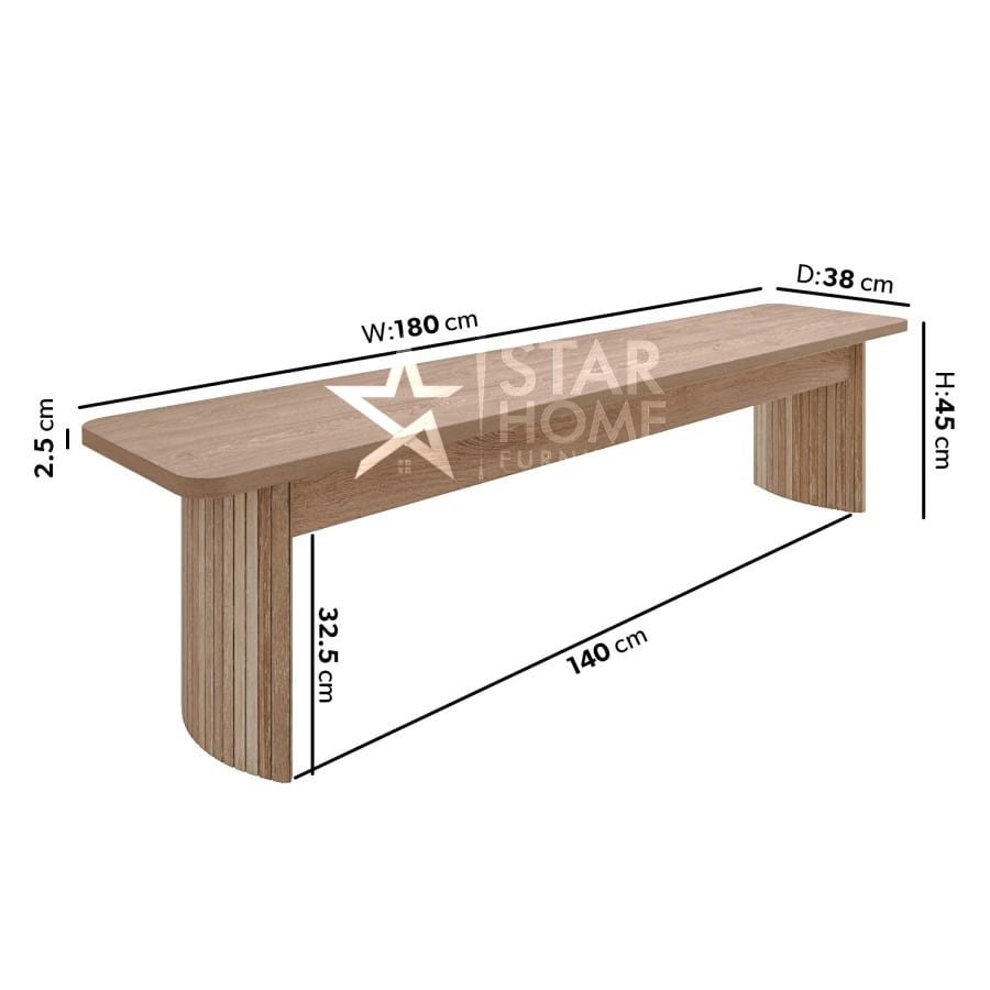 Jarel 3-Seater Large Hallway Bench - SHF