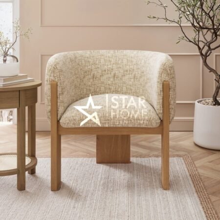 Jordyn Curved Armchair Fabric Textured - SHF