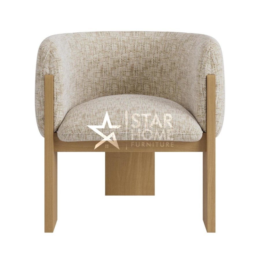Jordyn Curved Armchair Fabric Textured - SHF