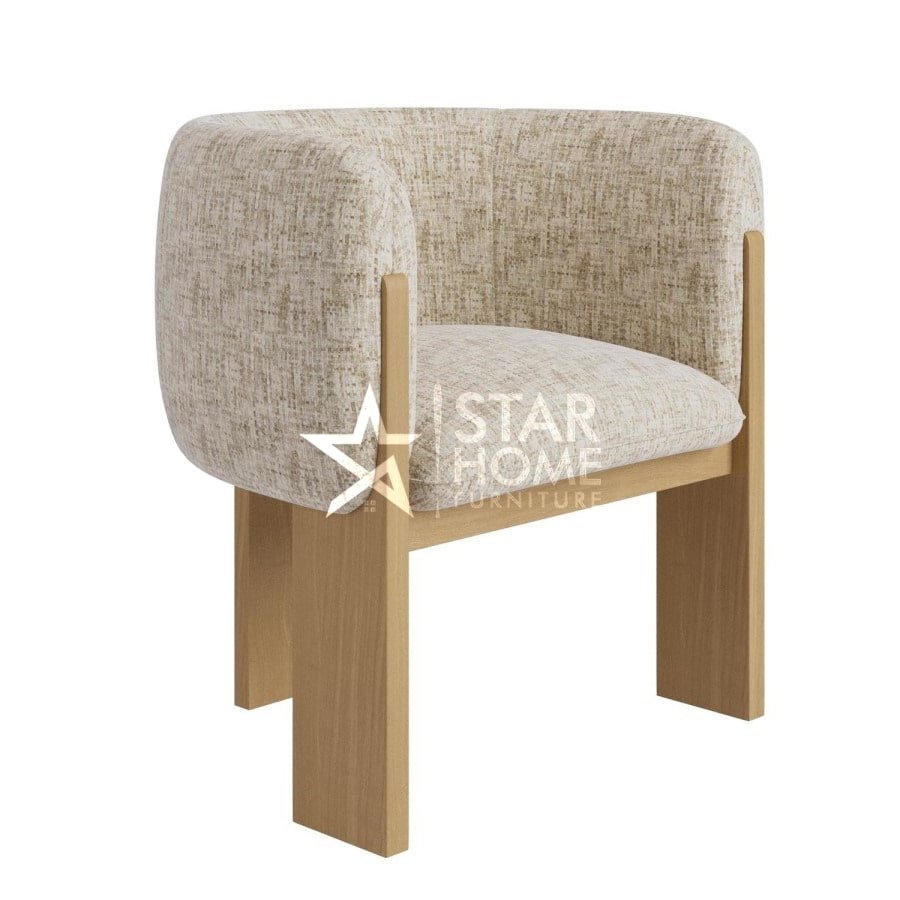 Jordyn Curved Armchair Fabric Textured - SHF